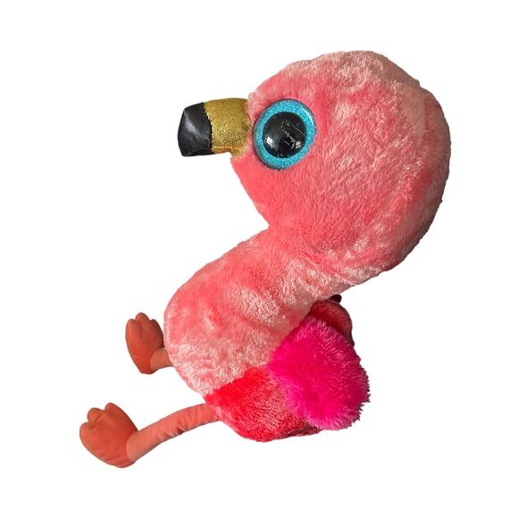 TY Beanie Boos Pink Jumbo Eye Gilda Stuffed Flamingo Plushie - Picture 9 of 10